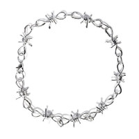 Silver Barbwire Necklace - Chain Necklace