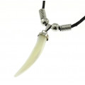 Ivory Tusk Pendant - Corded Necklace