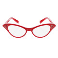 Red Retro Bejewelled Glasses - glasses