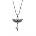 Skeleton Key With wings - Chain Necklace
