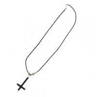 Upside-down Cross Necklace - Corded Necklace