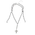 Lucite Rosary Necklace - Cross Pendant