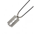 Metal Razer Blade - Corded Necklace