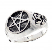 Chunky Pentagram Ring - 20mm Metal Ring