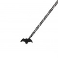 Small Black Bat - Chain Necklace