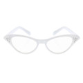 white Retro Bejewelled Glasses - glasses