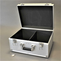 Large Silver Alluminium 7 Record Box - 