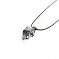 3d Articulated Skull Engraved - Thong Necklace