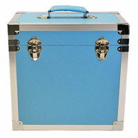 Steepletone Light Blue & Silver Twelve Inch Record Case - 